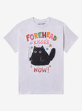 Black Cat Forehead Kisses By Popcornpunk T-Shirt | Trending Graphic Tee For Fans