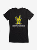 It's Happy Bunny Compliments Only Girls T-Shirt | Trending Graphic Tee For Fans