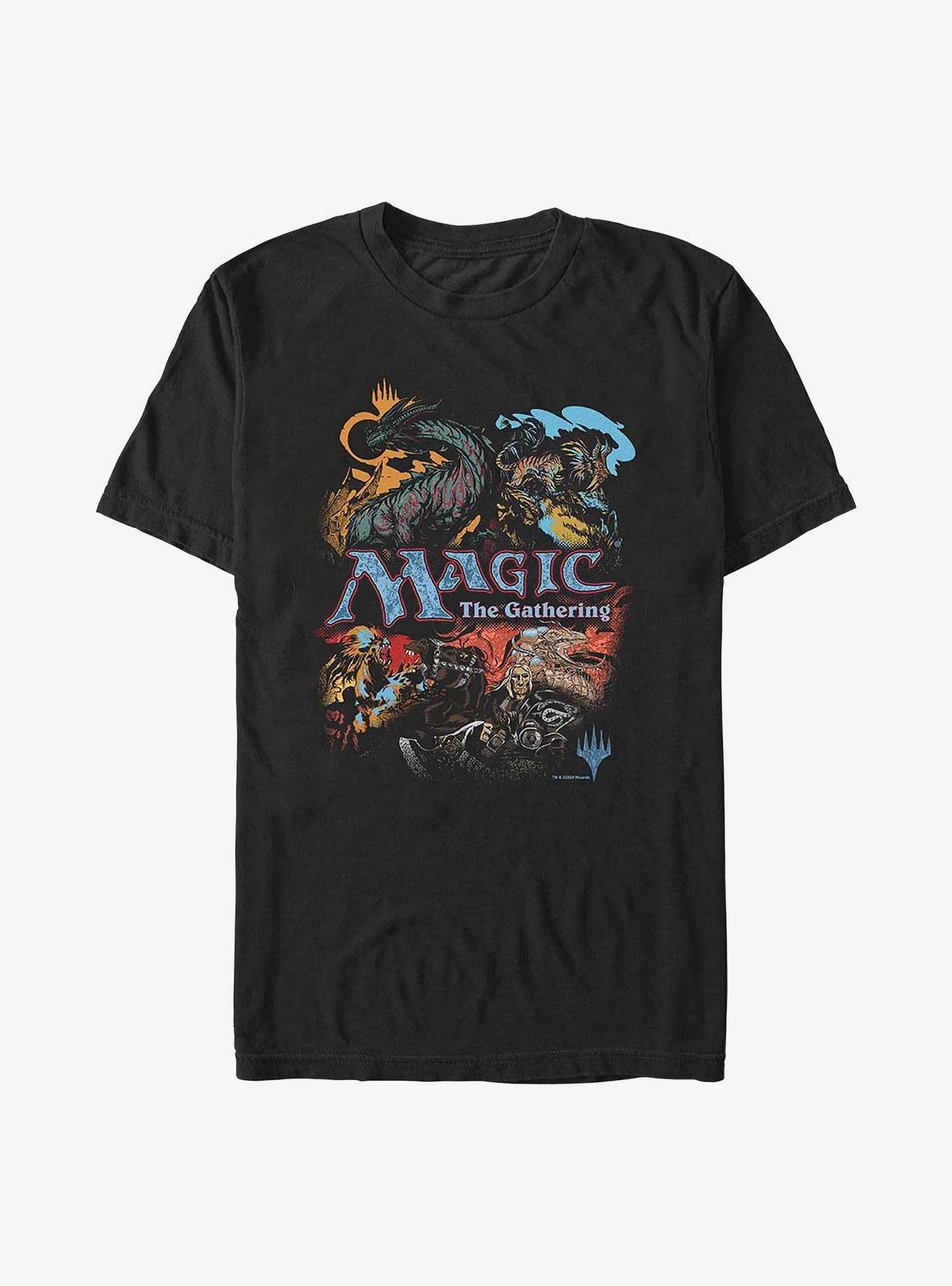 Magic The Gathering Vintage Collage T-Shirt | Trending Graphic Tee For Fans
