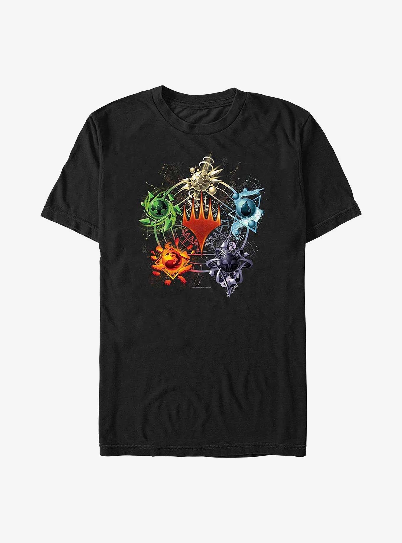 Magic The Gathering Mana Symbols T-Shirt | Trending Graphic Tee For Fans