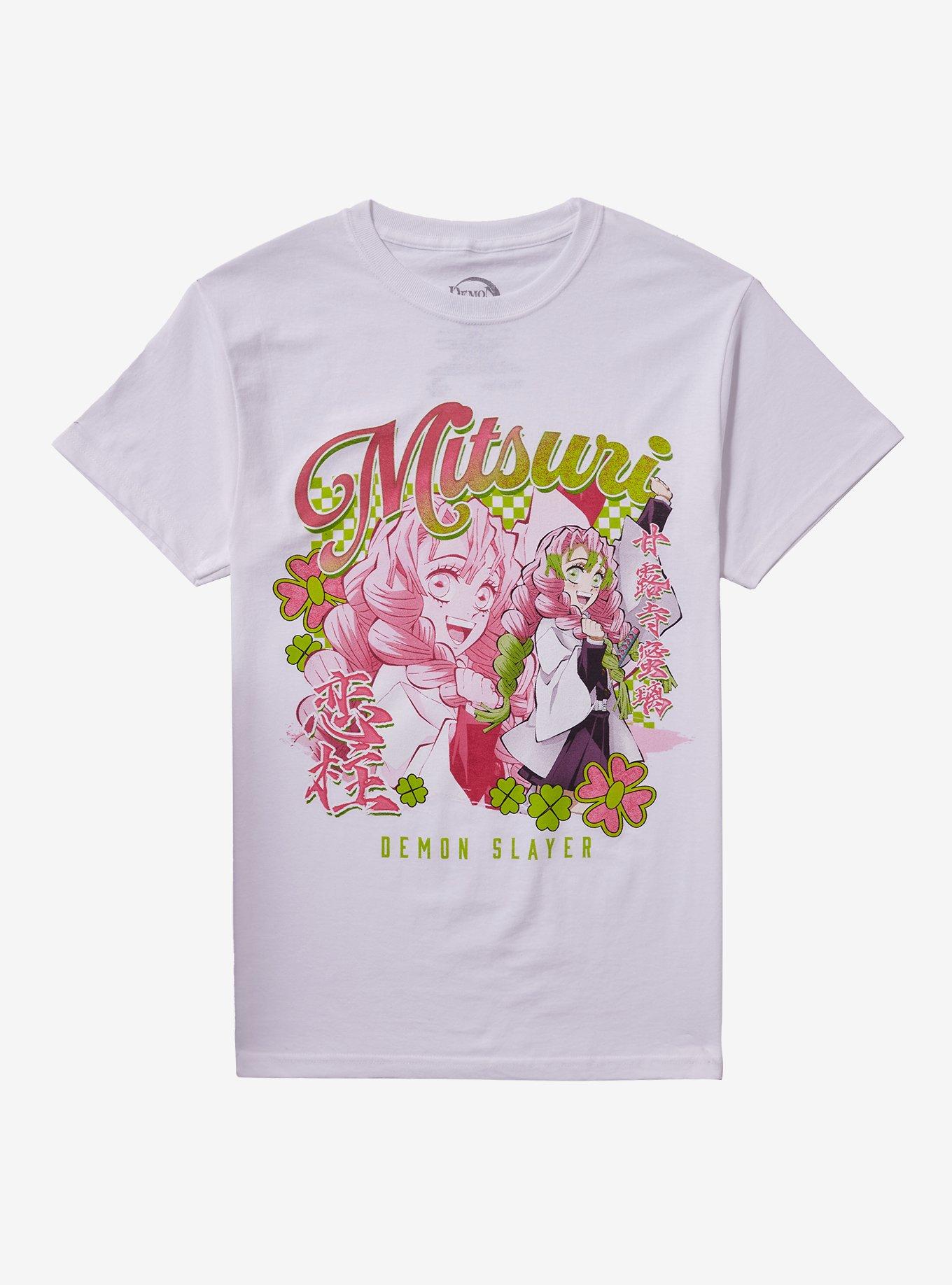Demon Slayer Kimetsu No Yaiba Mitsuri Clovers Girls T-Shirt | Trending Graphic Tee For Fans