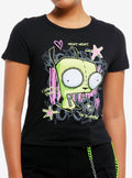 Invader Zim GIR Scribbles Girls T-Shirt | Trending Graphic Tee For Fans
