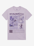 Invader Zim Purple Grid Girls T-Shirt | Trending Graphic Tee For Fans