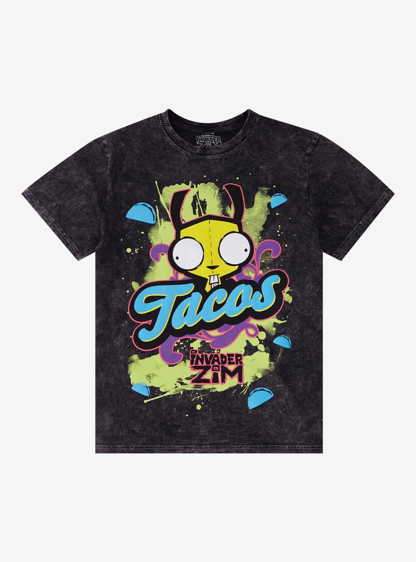 Invader Zim GIR Tacos Mineral Wash T-Shirt | Trending Graphic Tee For Fans