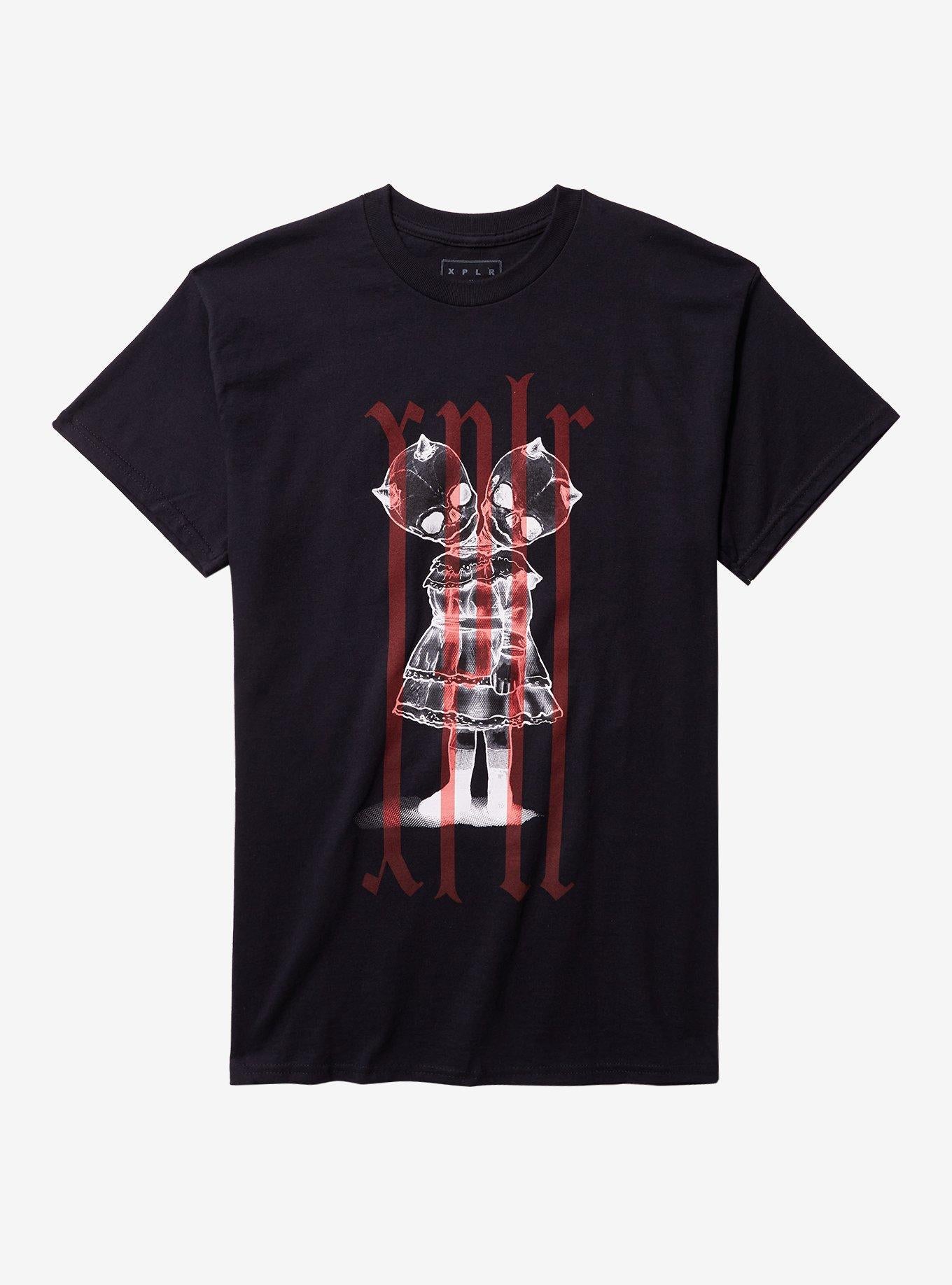XPLR By Sam And Colby Two-Headed Demon Child Hot Topic Exclusive T-Shirt | Trending Graphic Tee For Fans