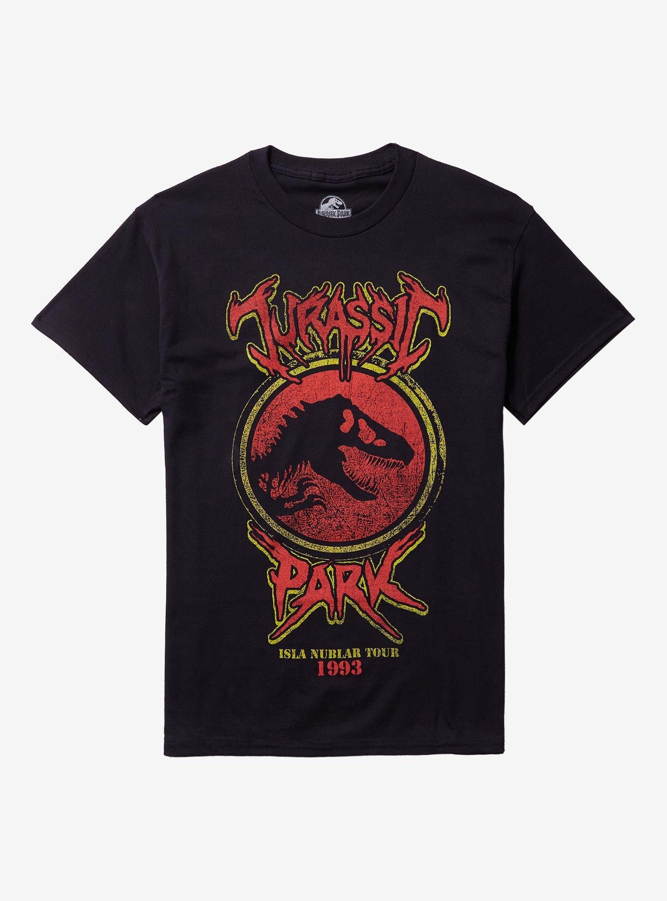 Jurassic Park Logo Metal T-Shirt | Trending Graphic Tee For Fans