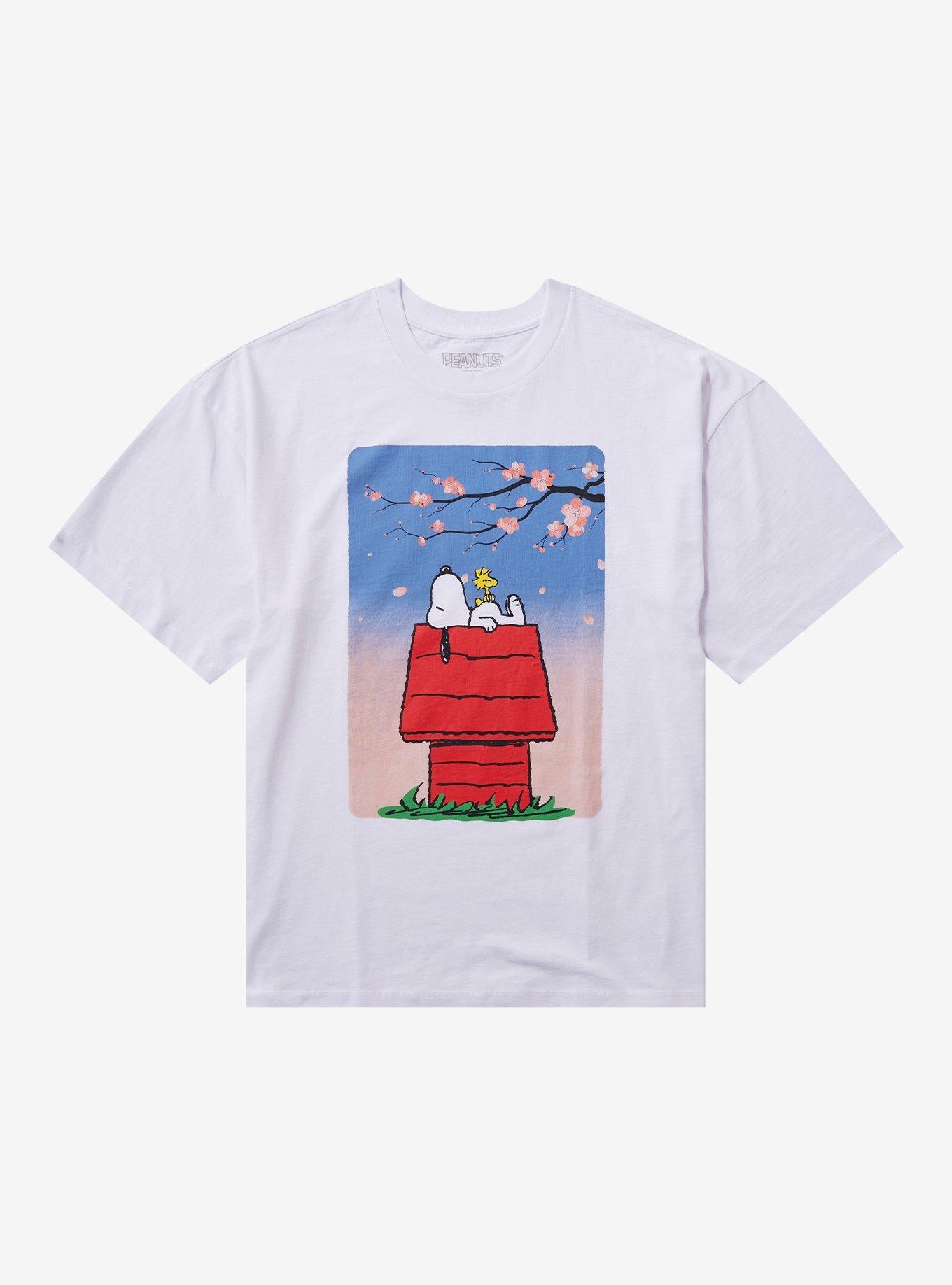 Peanuts Snoopy Cherry Blossom Dog House Girls T-Shirt | Trending Graphic Tee For Fans