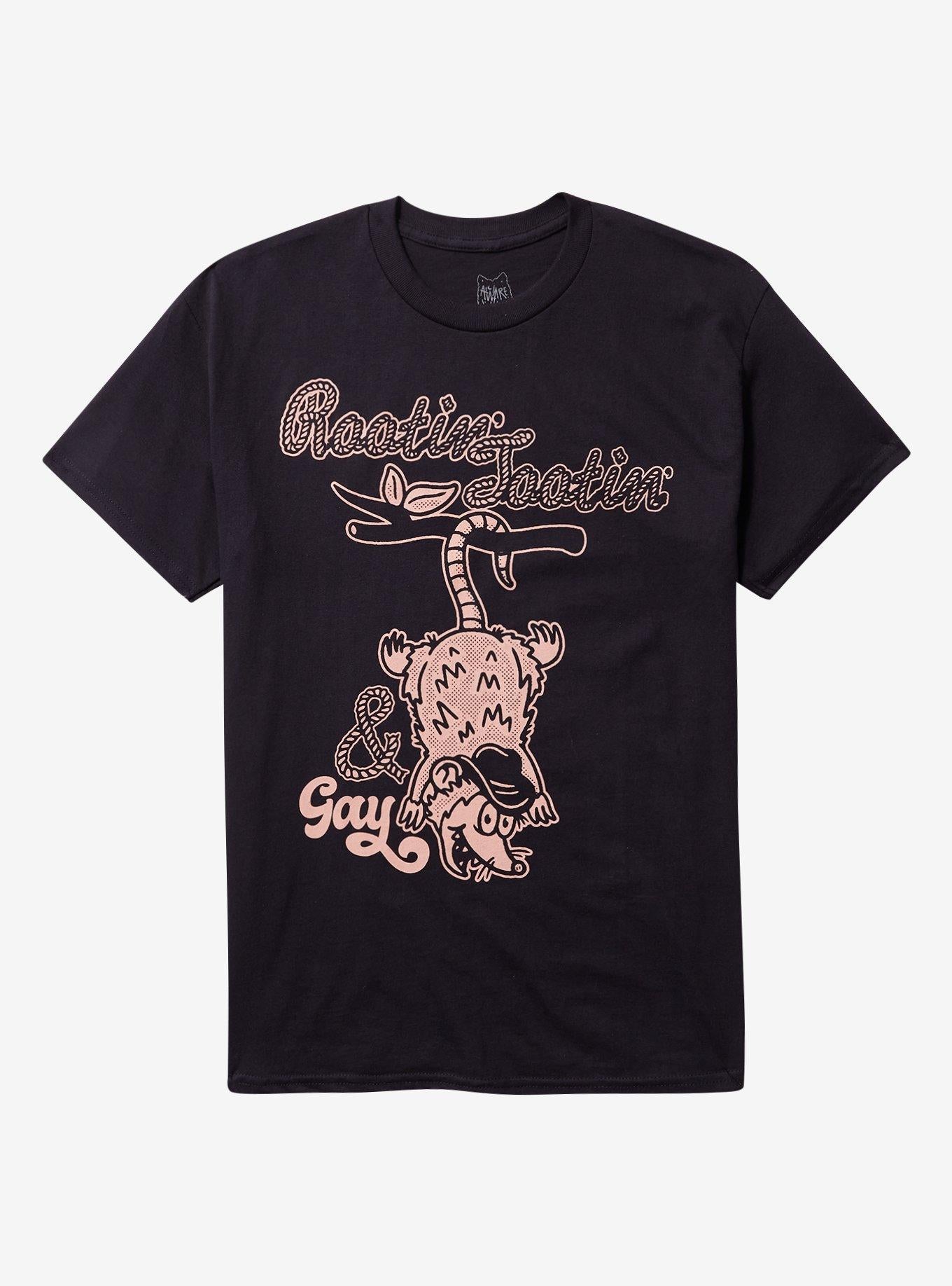 Rootin' Tootin' & Gay Possum By Awarewolf T-Shirt | Trending Graphic Tee For Fans