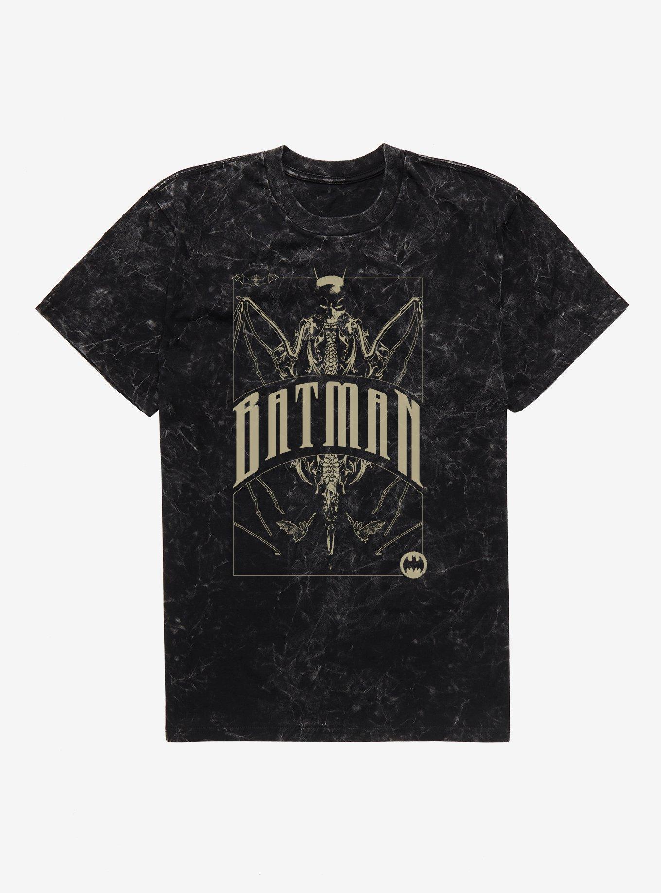 DC Batman Skeleton Card Mineral Wash T-Shirt | Trending Graphic Tee For Fans