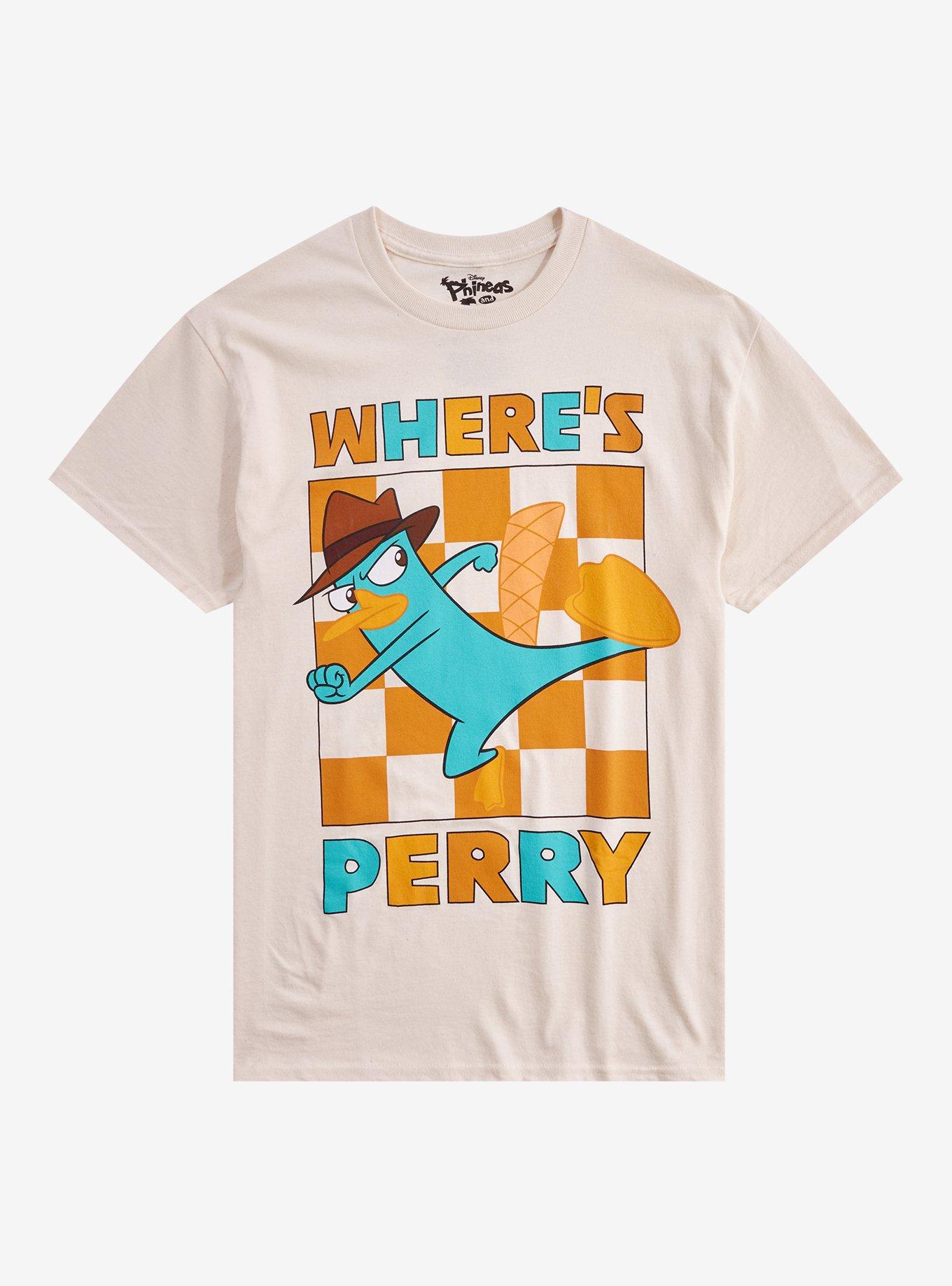 Disney Phineas And Ferb Where's Perry Girls T-Shirt | Trending Graphic Tee For Fans