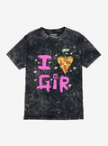 Invader Zim I Heart GIR Mineral Wash Girls T-Shirt | Trending Graphic Tee For Fans