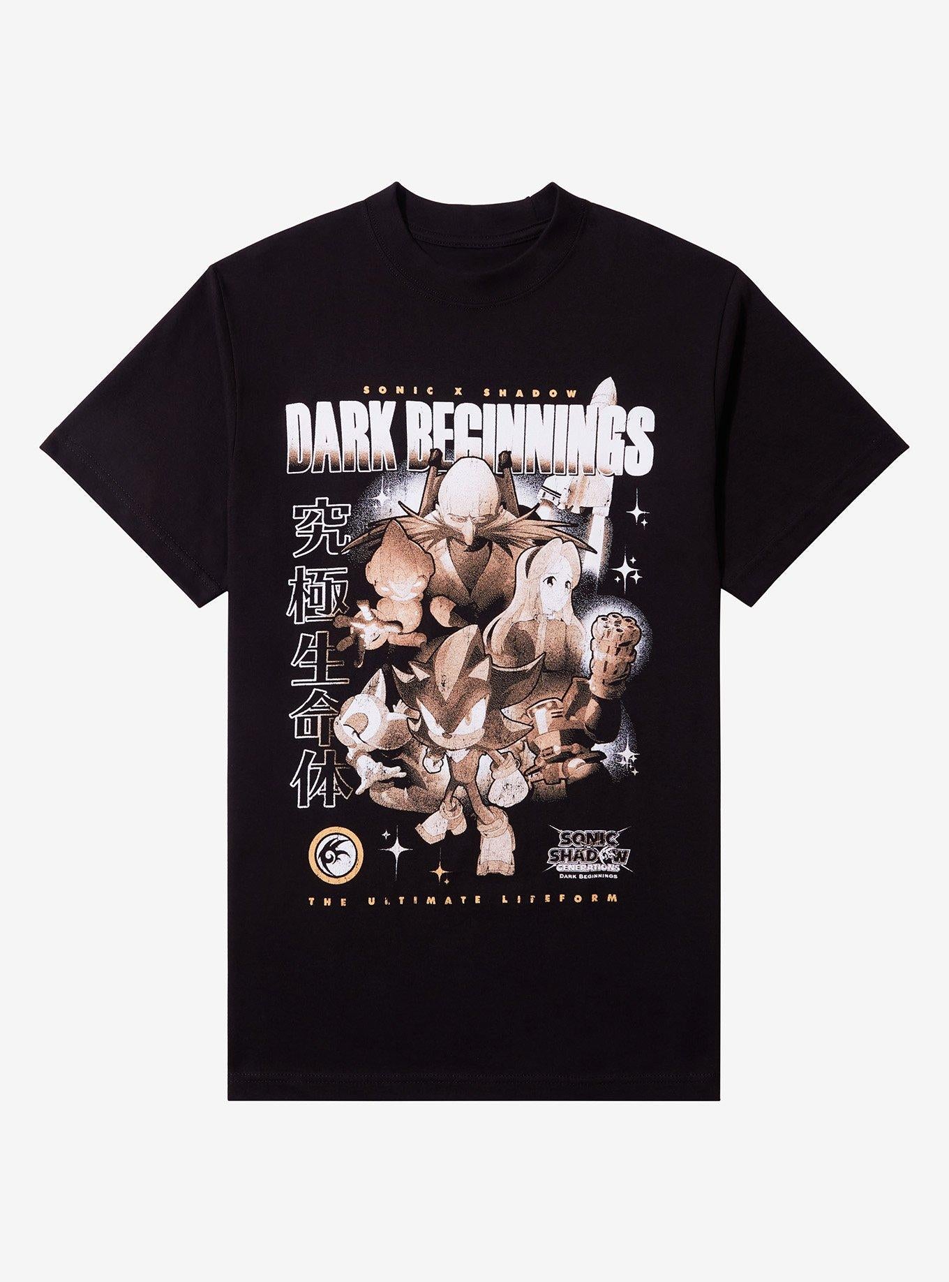 Sonic X Shadow Generations Dark Beginnings Collage T-Shirt | Trending Graphic Tee For Fans