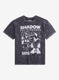 Sonic The Hedgehog Shadow Mineral Wash T-Shirt | Trending Graphic Tee For Fans
