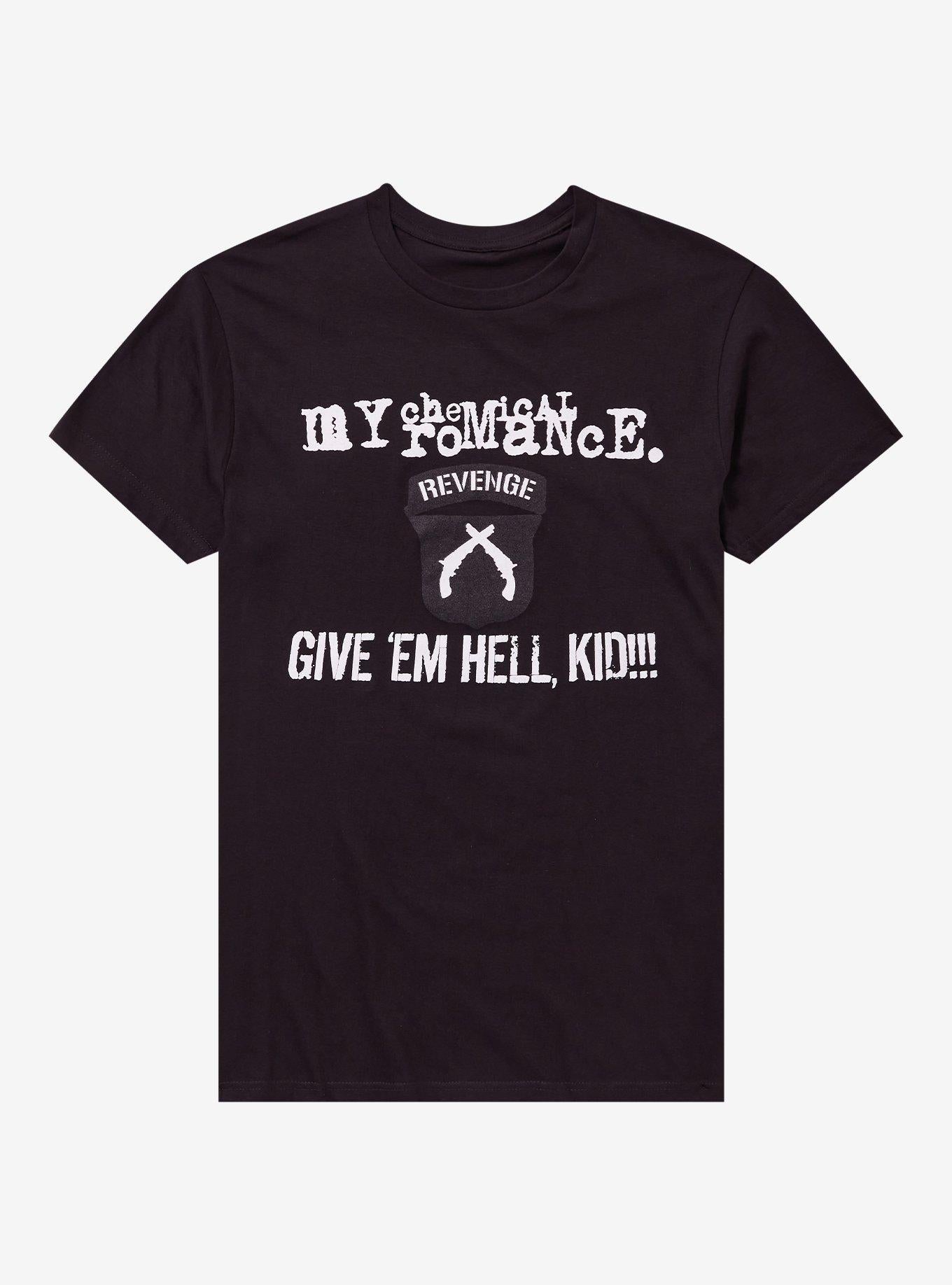 My Chemical Romance Give 'Em Hell Kid Boyfriend Fit Girls T-Shirt | Trending Graphic Tee For Fans