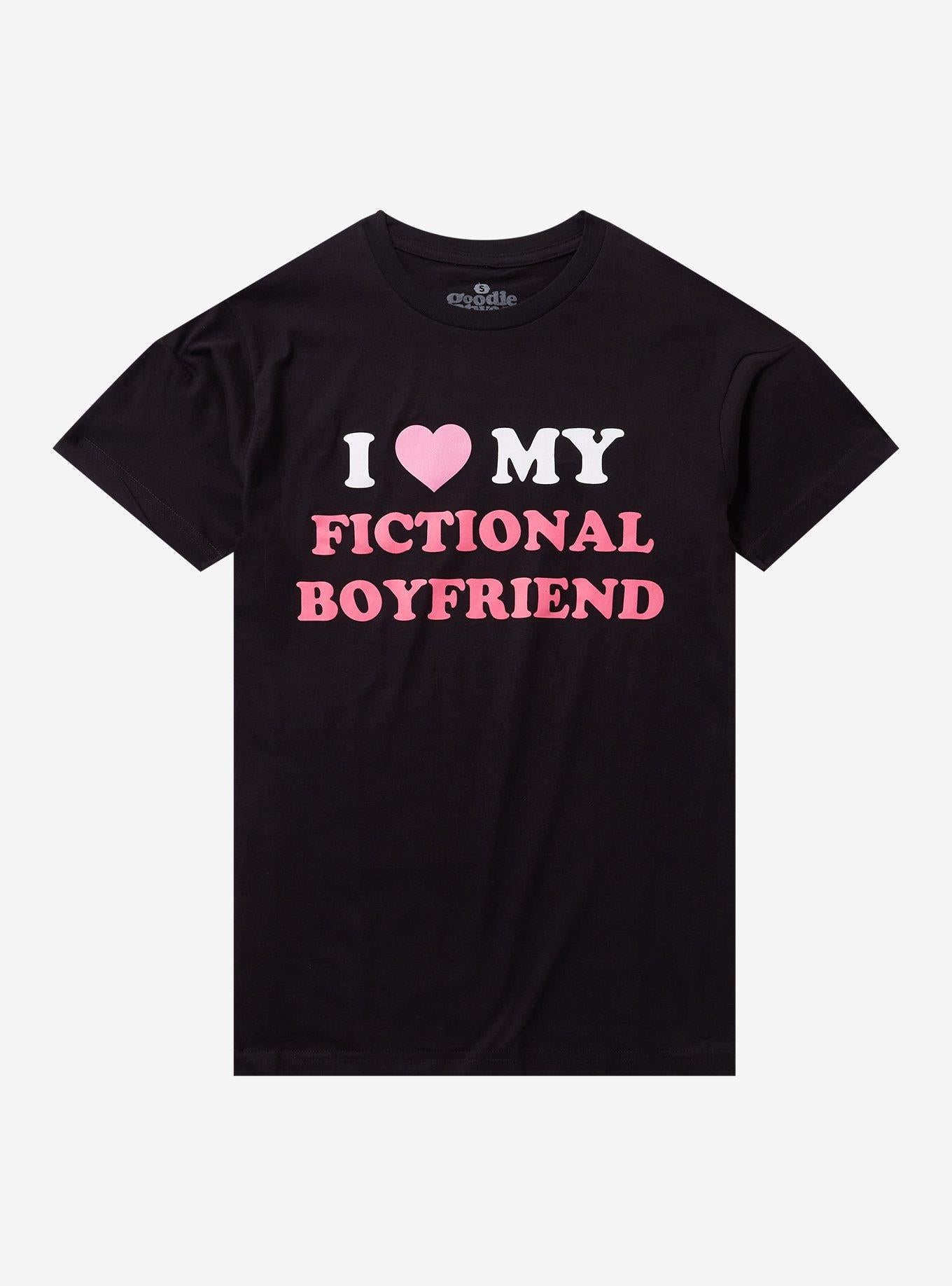 I Heart My Fictional Boyfriend Girls By Goodie Two Sleeves T-Shirt | Trending Graphic Tee For Fans