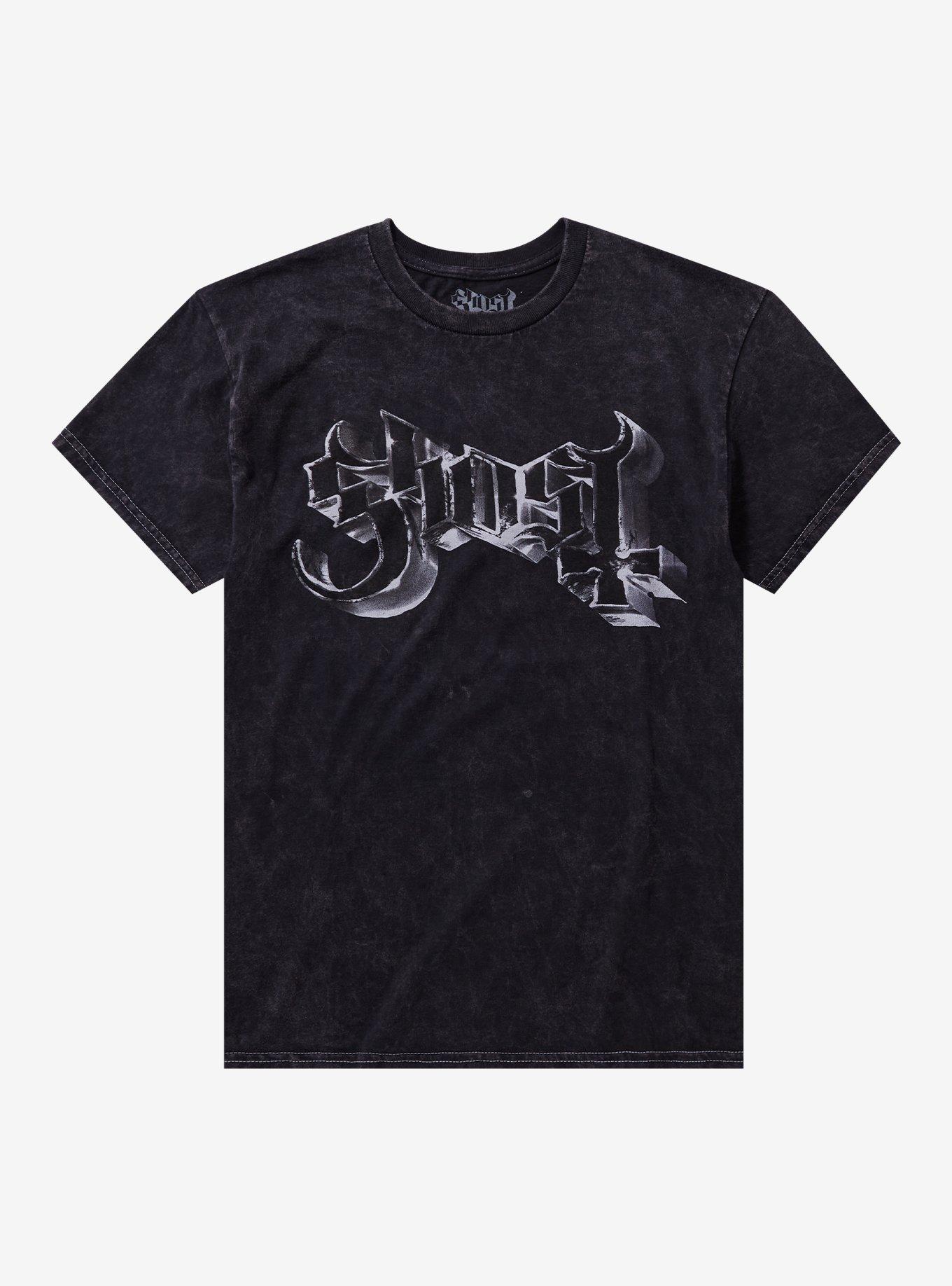 Ghost Logo Mineral Wash T-Shirt | Trending Graphic Tee For Fans