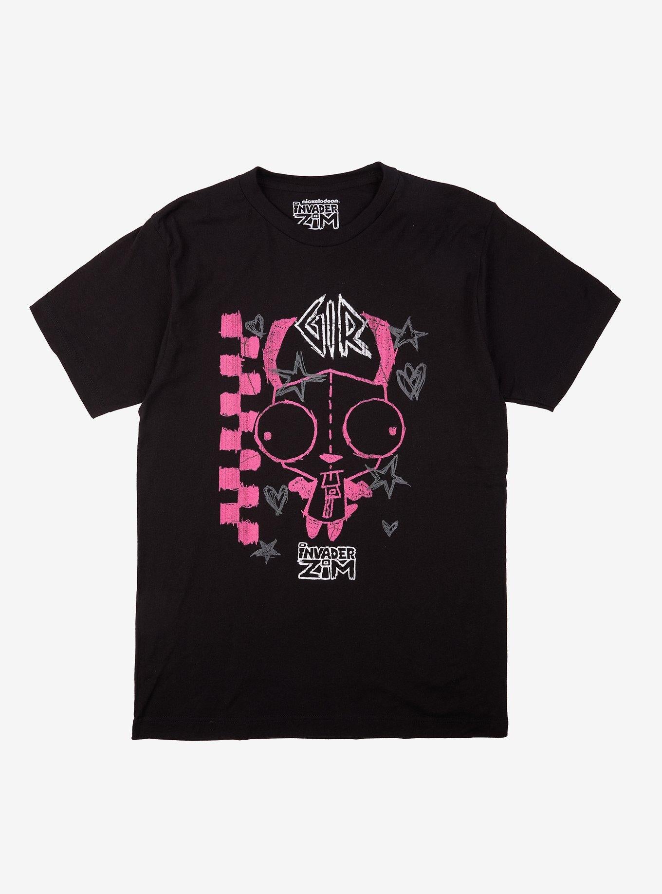 Invader Zim GIR Chalk Art Girls T-Shirt | Trending Graphic Tee For Fans