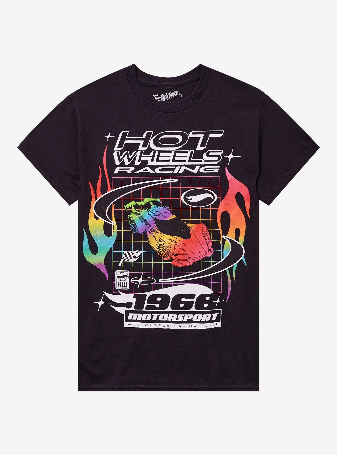 Hot Wheels Rainbow Race Car Girls T-Shirt | Trending Graphic Tee For Fans