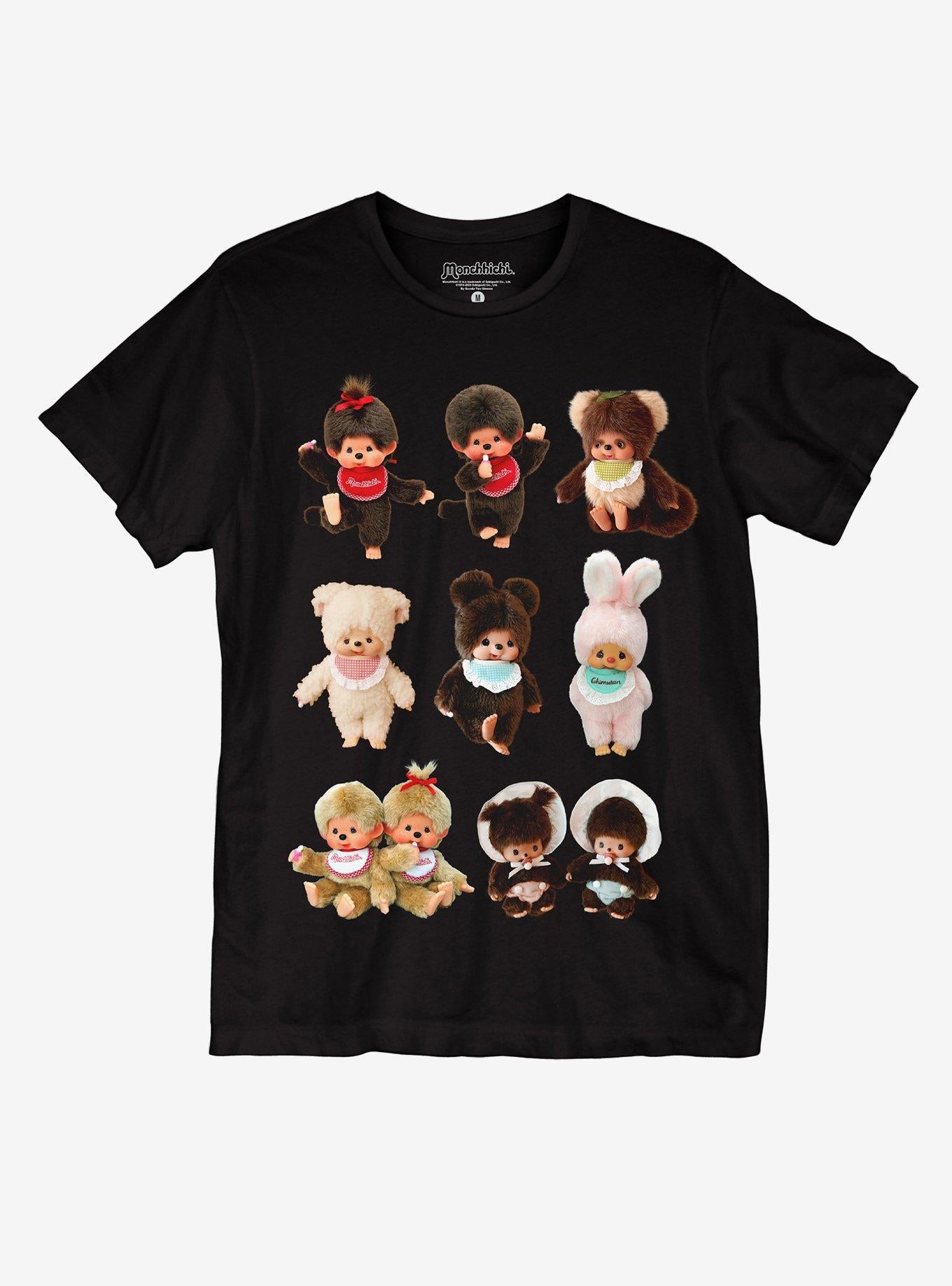 Monchhichi Character Grid T-Shirt | Trending Graphic Tee For Fans