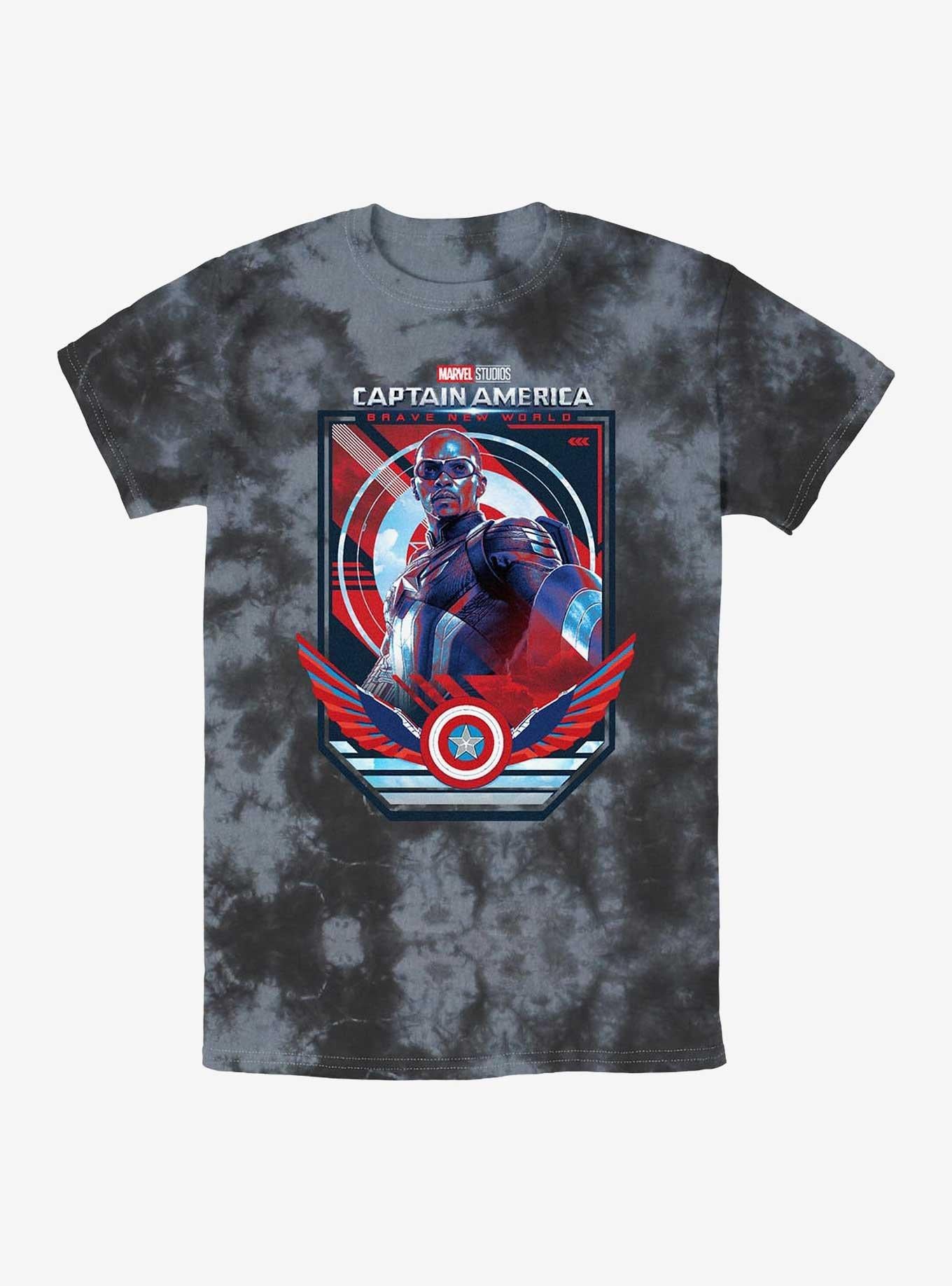 Captain America Brave New World Captain Poster Tie-Dye T-Shirt | Trending Graphic Tee For Fans