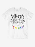 Whoa I'm Gay Cat By Goodie Two Sleeves T-Shirt | Trending Graphic Tee For Fans