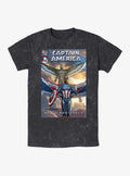 Captain America Brave New World New Falcon Team Up Comic Cover Mineral Wash T-Shirt | Trending Graphic Tee For Fans