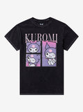 Kuromi Faded Print Foil Girls T-Shirt | Trending Graphic Tee For Fans