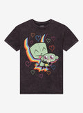 Invader Zim GIR Rainbow Hearts T-Shirt | Trending Graphic Tee For Fans