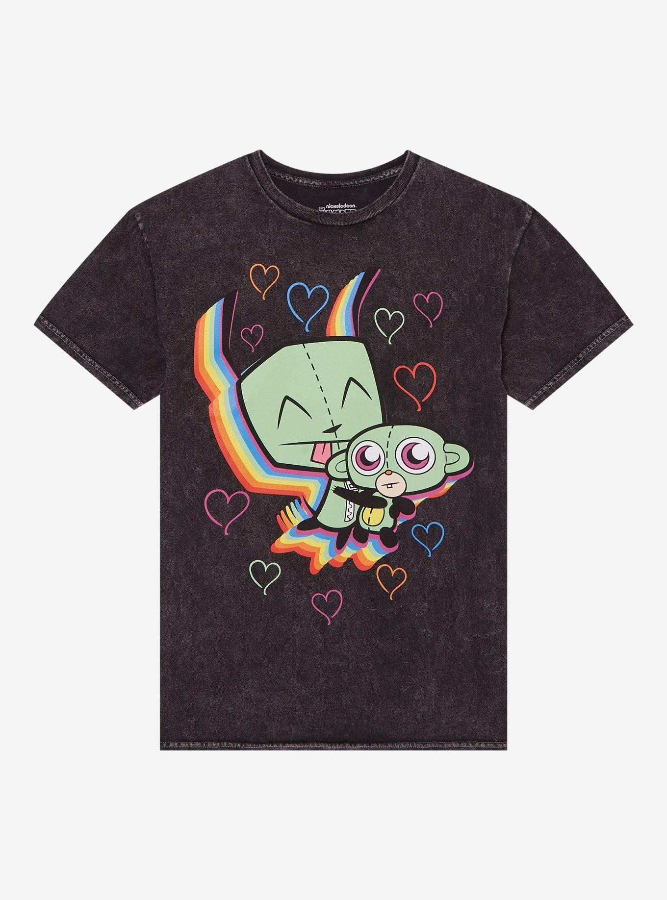 Invader Zim GIR Rainbow Hearts T-Shirt | Trending Graphic Tee For Fans