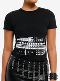 Studded Belt Stack Girls T-Shirt | Trending Graphic Tee For Fans