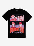 Chainsaw Man Tonal Group Grid Foil Girls T-Shirt | Trending Graphic Tee For Fans