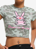 It's Happy Bunny Dead On The Inside Camo Girls Baby T-Shirt | Trending Graphic Tee For Fans