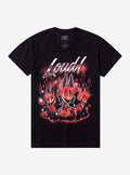 Hazbin Hotel Alastor Loud Collage Airbrush T-Shirt | Trending Graphic Tee For Fans
