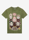 Spy X Family Anya Group Green Wash Girls T-Shirt | Trending Graphic Tee For Fans