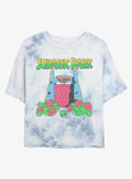 Jurassic Park 90s Tropical Gate Girls Tie-Dye Crop T-Shirt | Trending Graphic Tee For Fans