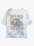 MTV Music Heals Girls Tie-Dye Crop T-Shirt | Trending Graphic Tee For Fans