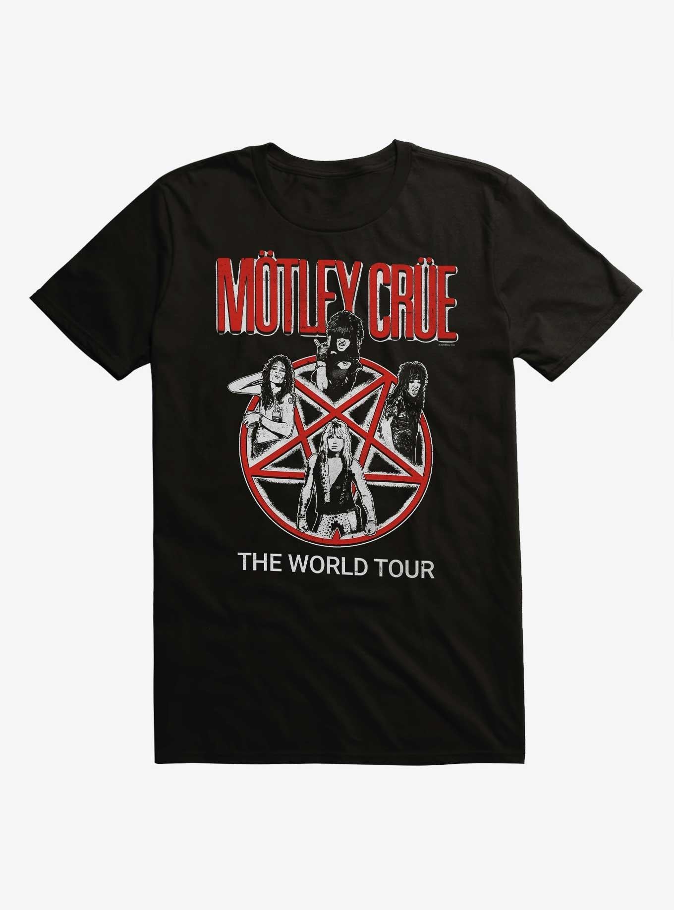Motley Crue The World Tour Pentagram T-Shirt | Trending Graphic Tee For Fans