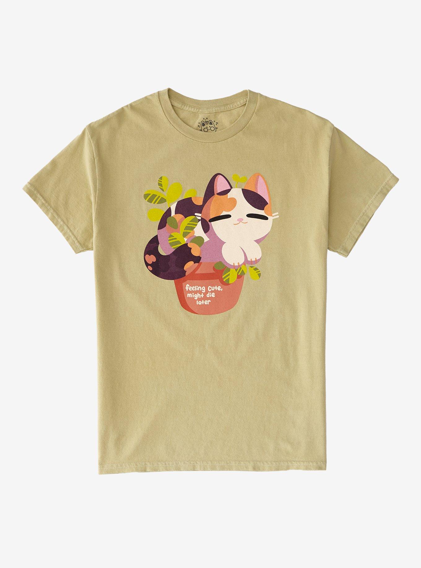 Feeling Cute Cat By Hollyddraws T-Shirt | Trending Graphic Tee For Fans