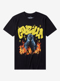 Godzilla Flames Puff Print T-Shirt | Trending Graphic Tee For Fans