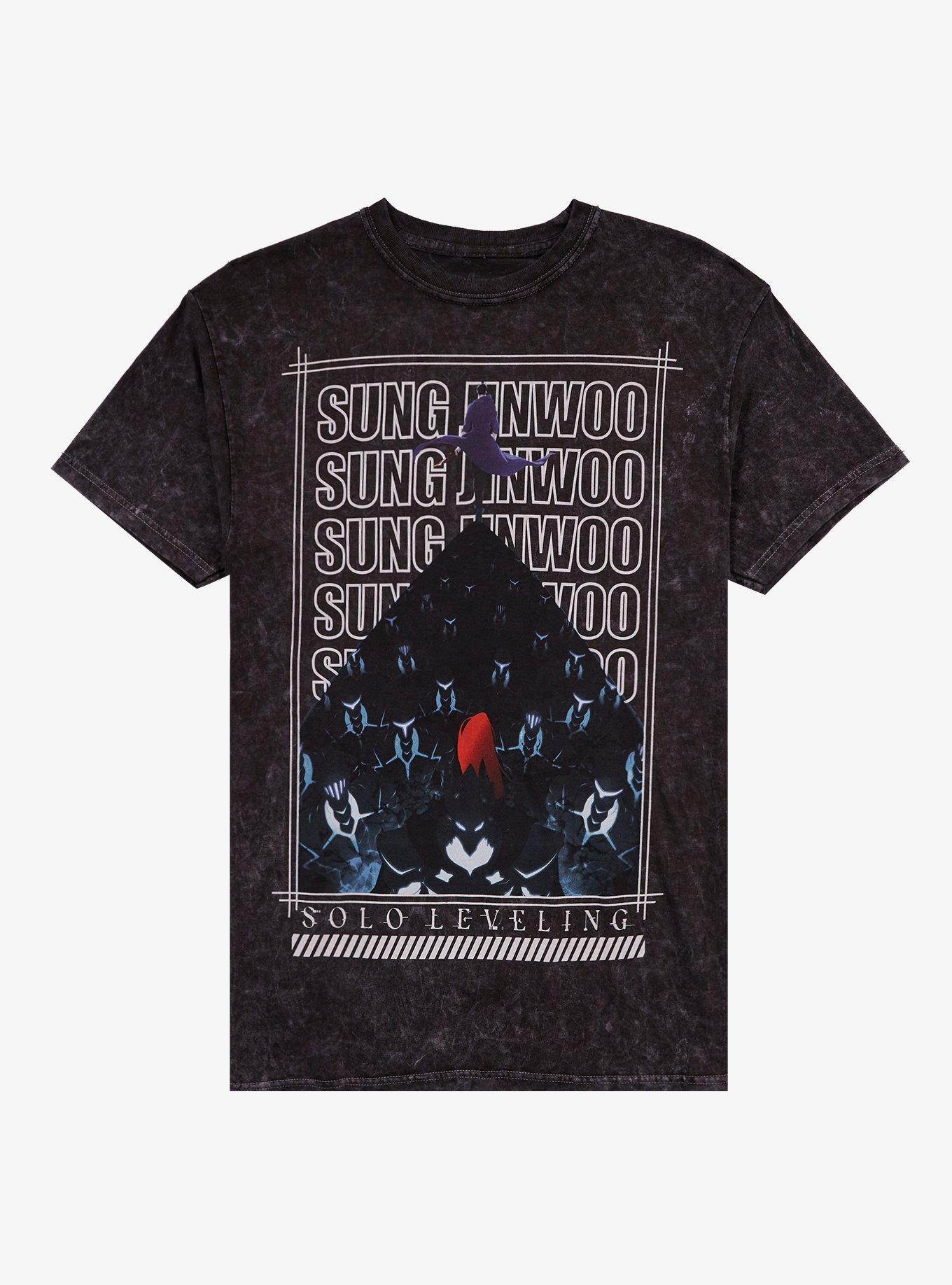 Solo Leveling Jinwoo Shadow Army Dark Wash T-Shirt | Trending Graphic Tee For Fans