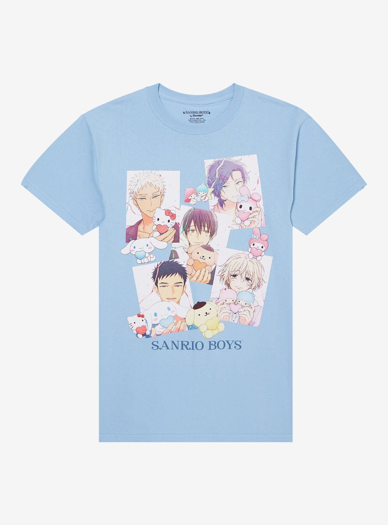Sanrio Boys Group Collage Girls T-Shirt | Trending Graphic Tee For Fans