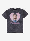 Marvel The Fantastic Four First Steps Mister Fantastic Hearts Mineral Wash T-Shirt | Trending Graphic Tee For Fans