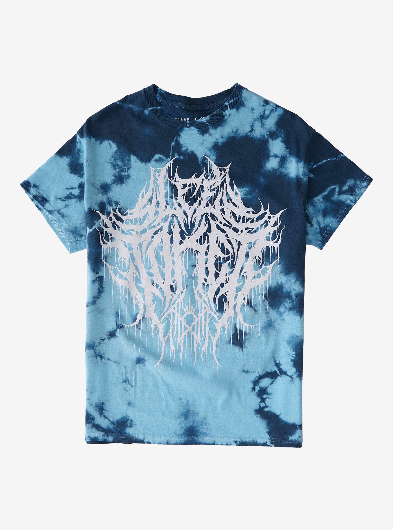 Sleep Token Logo Blue Tie-Dye T-Shirt | Trending Graphic Tee For Fans