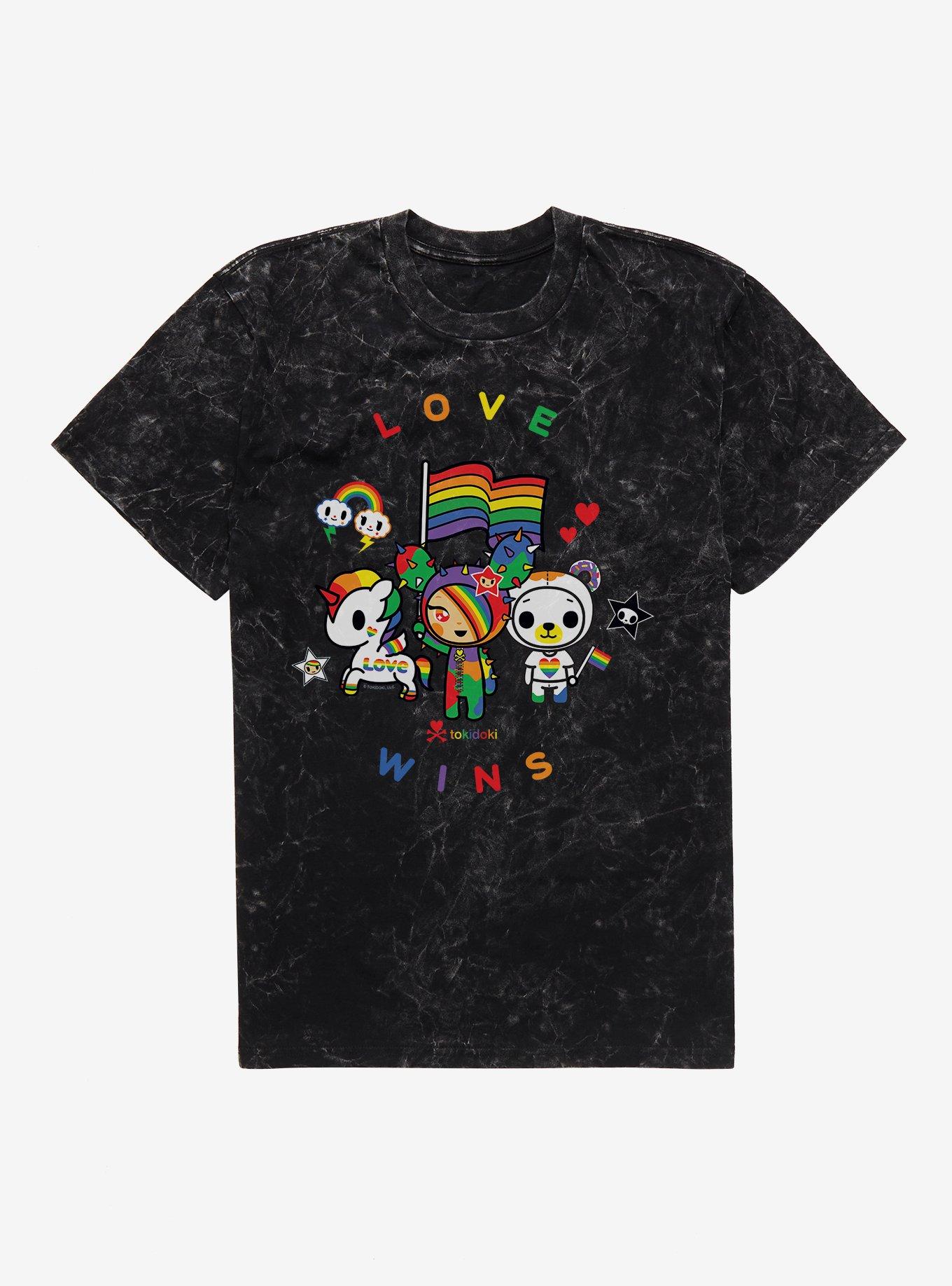 Tokidoki Love Wins Mineral Wash T-Shirt | Trending Graphic Tee For Fans