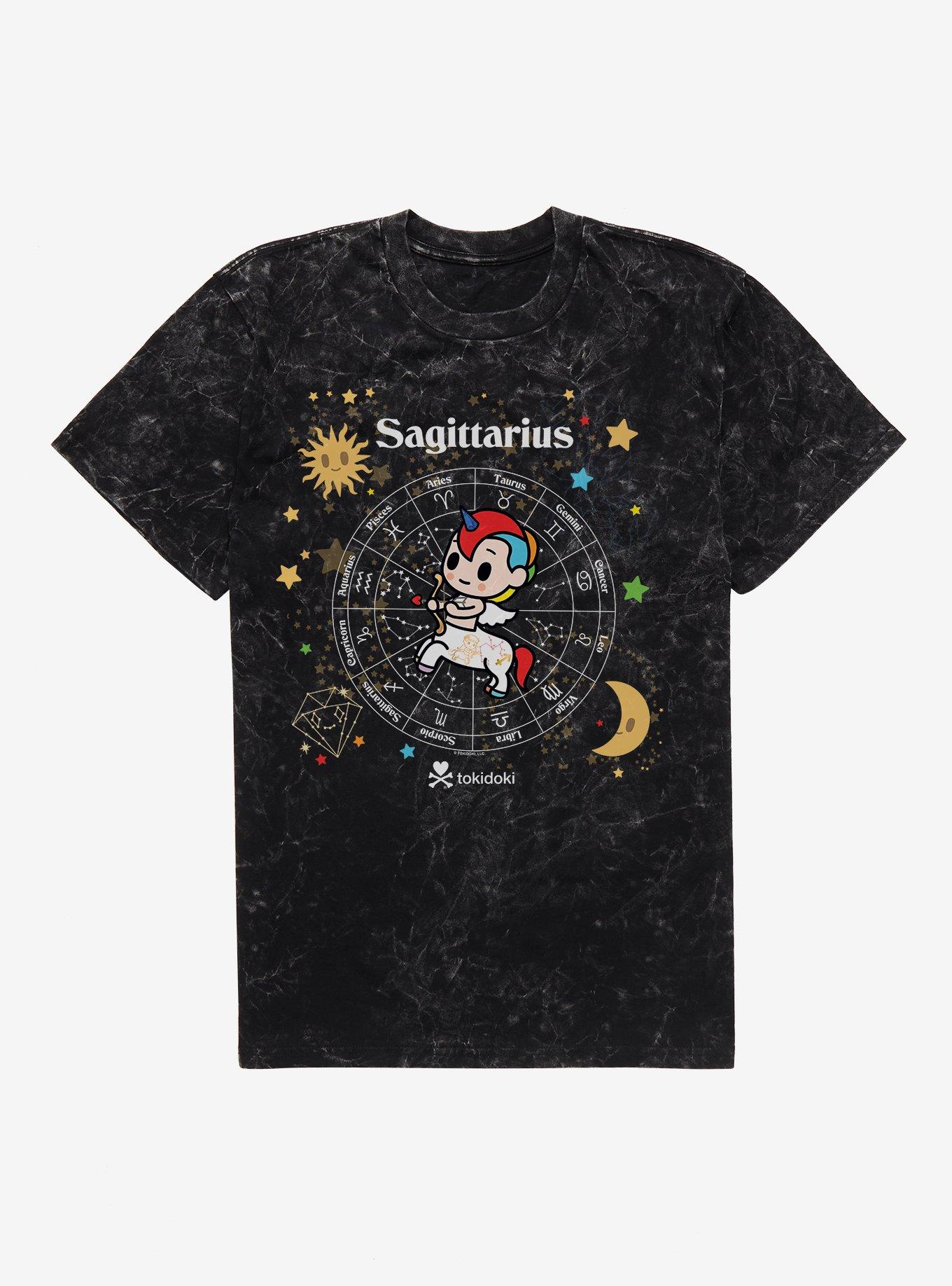 Tokidoki Unicorno Sagittarius Mineral Wash T-Shirt | Trending Graphic Tee For Fans