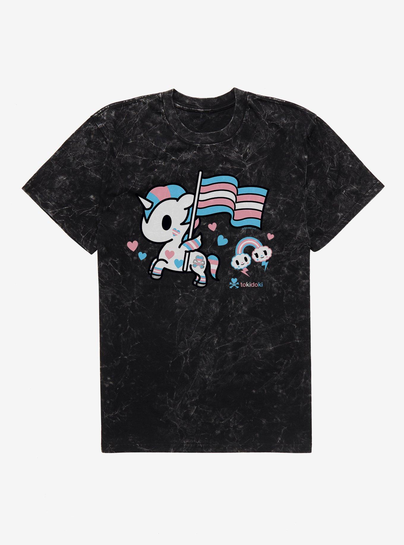 Tokidoki Unicorno Trans Pride Mineral Wash T-Shirt | Trending Graphic Tee For Fans