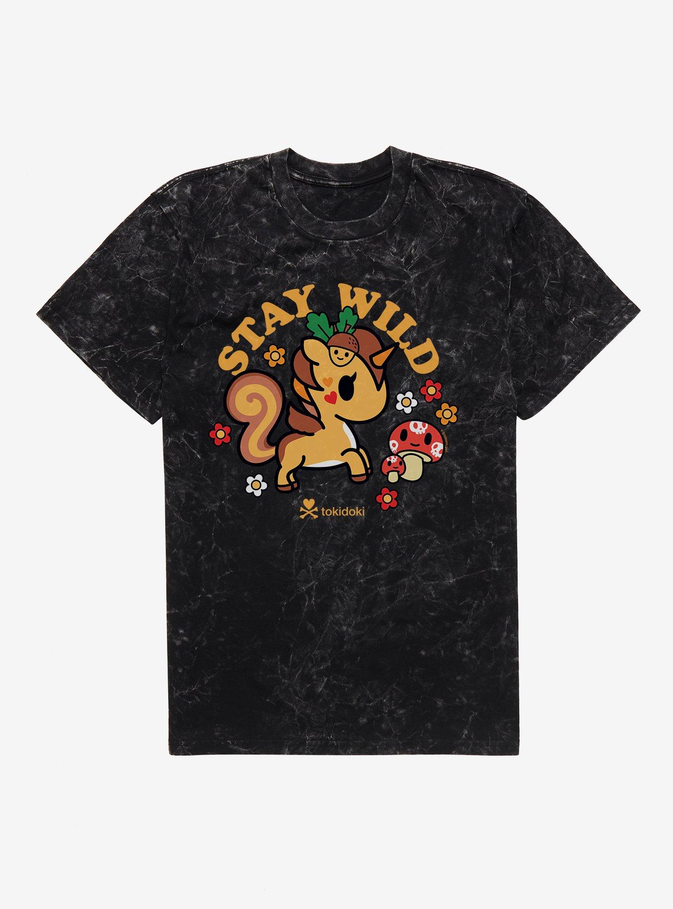 Tokidoki Stay Wild Unicorno Mineral Wash T-Shirt | Trending Graphic Tee For Fans