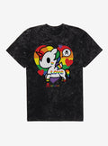 Tokidoki Unicorno Pride Mineral Wash T-Shirt | Trending Graphic Tee For Fans