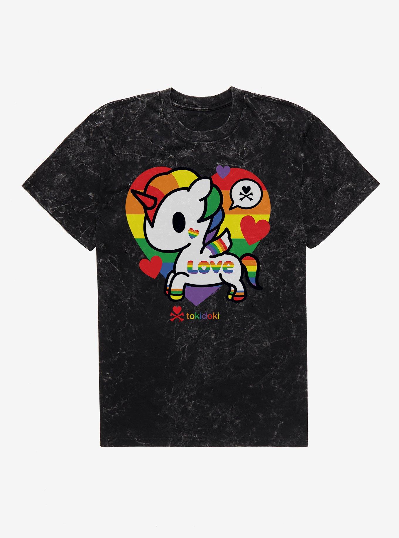 Tokidoki Unicorno Pride Mineral Wash T-Shirt | Trending Graphic Tee For Fans