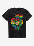 Tokidoki Pride Flag Mineral Wash T-Shirt | Trending Graphic Tee For Fans